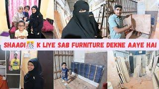 Fiza ki shaadi aur Ghar k liye dekne aye furniture | High quality bed/Cupboard ye Shop me banta hai