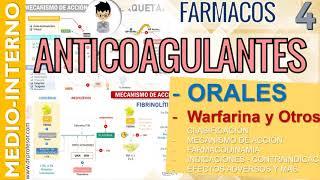 ANTICOAGULANTES ORALES, Warfarina, Dabigatran y más, Indicaciones,  Efectos / Fármaco - Hemostasia 4