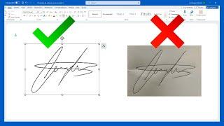 ️ How to REMOVE the BACKGROUND from a SIGNATURE in WORD (Well Explained)