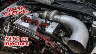 Audi RS3 gets 2150cc E85 injectors + Coil Packs wired up!!!!!