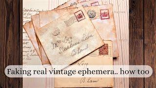 Faking real vintage ephemera .. How to