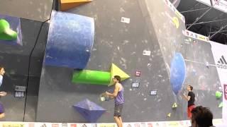 Billy Ridal in EYC Bouldering Final, Langenfeld 2015