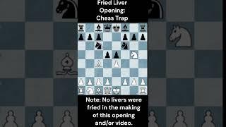 Fried Liver Opening: Chess Trap #gambit #chess #Friedliver #shorts