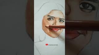 color pencil drawing tutorial|portrait tutorial #shorts #shortsfeed #short #viral #youtubeshorts