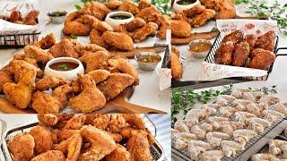 أجنحة الدجاج المقليه المقرمشه مع صلصة الباربكيو وصلصلة البافلو Fried chicken wings