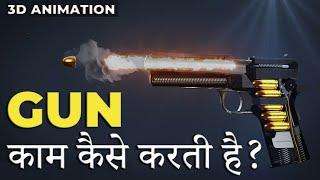 How Gun Works? (3D Animation 60fps)