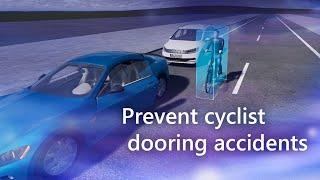 Prevent cyclist dooring accidents according to the Euro NCAP