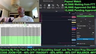 Trading The Open With My 47 Accounts!  80% Off Apex 40%  and Off Tradeify Using Code JOOM