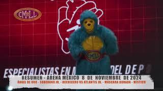 CMLL-ÁNGEL DE ORO-SOBERANO JR.-HECHICERO VS ATLANTIS JR.-MÁSCARA DORADA-MÍSTICO/ARENA MÉXICO/8-11-24