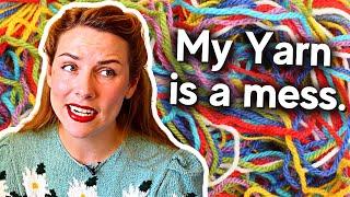 How I Organized My Giant Yarn Stash So It's Easy To Find What I Need