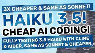 Claude 3.5 Haiku (Fully Tested) + Aider & Cline : This is the CHEAPEST AI Coding Setup!