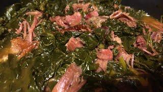  BEST EVER COLLARD GREENS W/ SMOKED MEAT | Cooking w/ Ashley