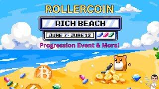 Rollercoin | Rich Beach Progression Event & More