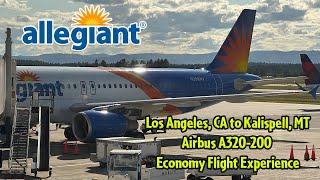 Allegiant Air Airbus A320-200 Los Angeles to Kalispell, MT Economy Flight Experience