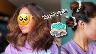 Heatless Curls with Scrunchies ‍