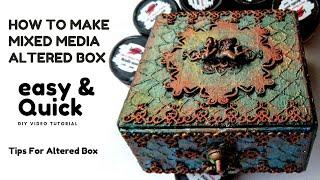 Altered Box | Altered Art | Mixed Media Altered Box | Step by Step | Mixed Media Tutorial