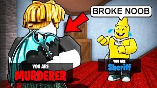 Trolling Arkey As A FAKE Noob in Murder Mystery 2...