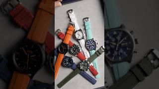 Rolex/Omega/Longines/IWC/Blancpain on JU FKM Rubber Strap #watch