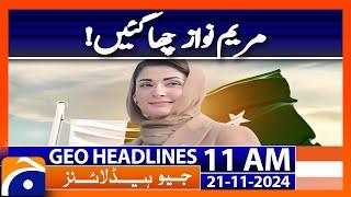 Maryam Nawaz's Big Statement on Punjab Government Schools | Geo News 11AM Headlines (21 Nov 2024)