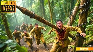2025動作大片：死亡叢林絞肉機！日軍踩空死亡機關，木樁穿體無一生還！ ️ 抗日 MMA | Kung Fu 