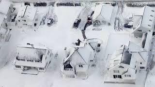 LIVE - Aerial look at East coast winter storm