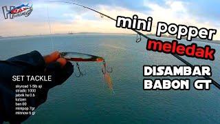 Strike menggunakan popper kecil | ultralight fishing | HFB47