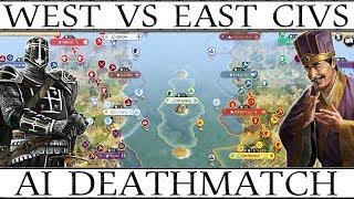 Civ 5: Western vs. Eastern Civilizations AI Only Deathmatch