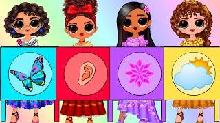 Encanto: Isabela, Mirabel, Dolores, Pepa Madrigal Clothes Switch Up - DIY Paper Dolls & Crafts