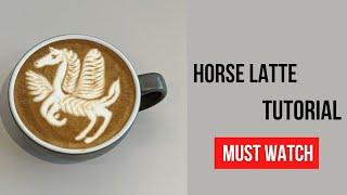 Horse Latte Art Tutorial - How To Make Horse Latte 2022