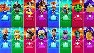 Finding Nemo  Madagascar  Paw Patrol  Gegagedigedagedago   Tiles Hop EDM Rush