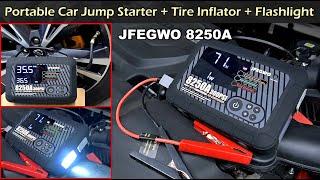 JFEGWO 8250A Jump Starter with Air Compressor