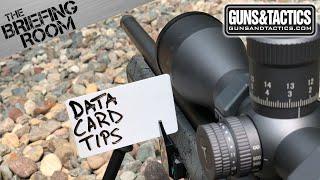 Rifle Data Card Tips