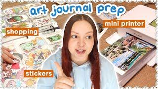 ART JOURNAL PREP – Shopping for Supplies, Mini Printer, Organizing Stickers