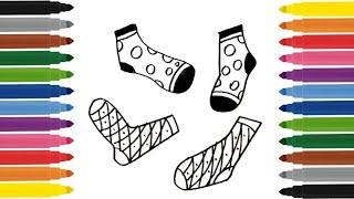 Как нарисовать НОСКИ / Рисуем носочки / How to draw socks