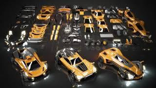 Kitbash3D – Veh Supercars for Unreal, Unity, Houdini, Blender, Cinema 4D, 3ds Max 3D Models download