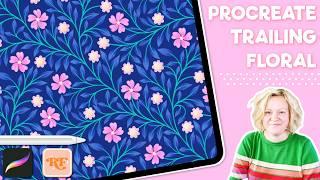 Seamless Floral Patterns in Procreate  | Diamond Method (Trailing Floral Canvas 5)