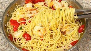 This is so delicious shrimp spaghetti that you will love it! To eat healthy food!