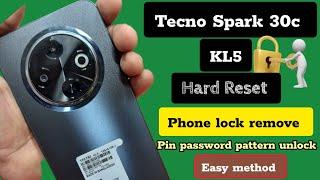 Tecno spark 30c (KL5) hard reset, pin,password, pattern unlock, without computer