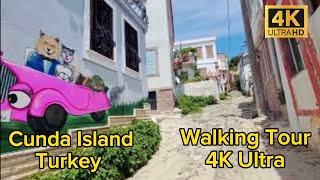 Cunda Island Streets Turkey/4K Walking Tour | June 2023