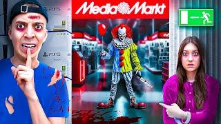 HORROR CLOWN verfolgt uns im VERLASSENEN MEDIA MARKT! 