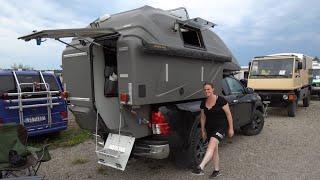 Sensational fiberglass monocock camper for cheap money! Swiss woman is ultrahappy!