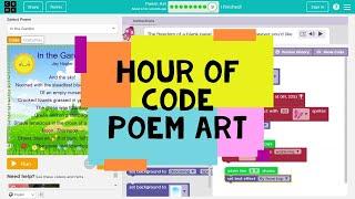 Hour of Code Poem Art - Coding with Poetry Answers - Code.org Poem Art - Code.Org Hour of Code