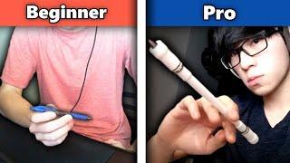 Can 3 complete beginners learn to do pen tricks?