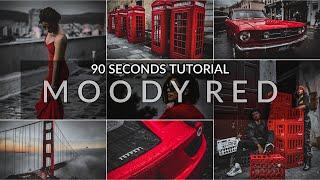 Moody Red Lightroom Presets | 90 Seconds Lightroom Mobile | Free DNG Presets | Lightroom Tutorial