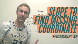 Slope Formula to find Missing Coordinate Cashhhh // TARVER ACADEMY MATH