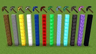 which pickaxe is the fastest in minecraft experiment