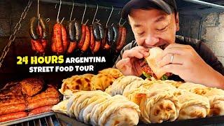 24 Hours Eating at Argentina’s Best STREET FOOD MARKET – INSANE Steak You Can Cut with a SPOON!