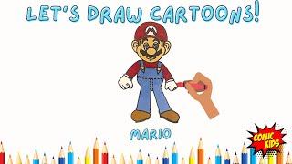 How to Draw Super Mario | Drawing Tutorial for Kids