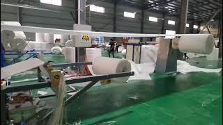 Zhuhai Huasu High Quality EPE Foam Roll Thickening Machine Display Video