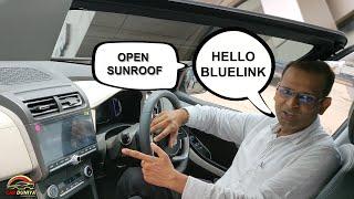 Hello BlueLink Open Sunroof ! जानिए कैसे काम करता है!Know how to work Creta Blue Link Voice Command